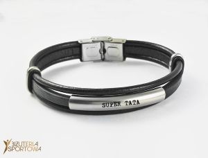 Super dad leather bracelet